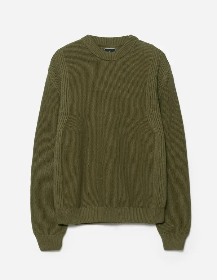 Maharishi Crew Sweats 1462 Maharishi Knitted Crew Olive 8211 Men