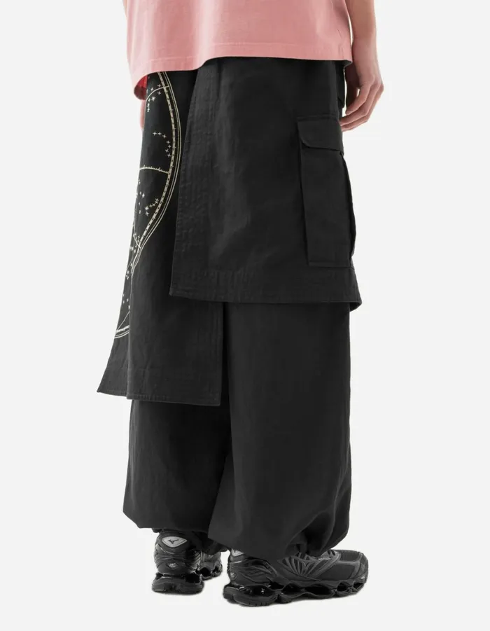 Maharishi Hakama Pants 6017 Celeste Asym Cargo Hakama Pants Black 8211 Men