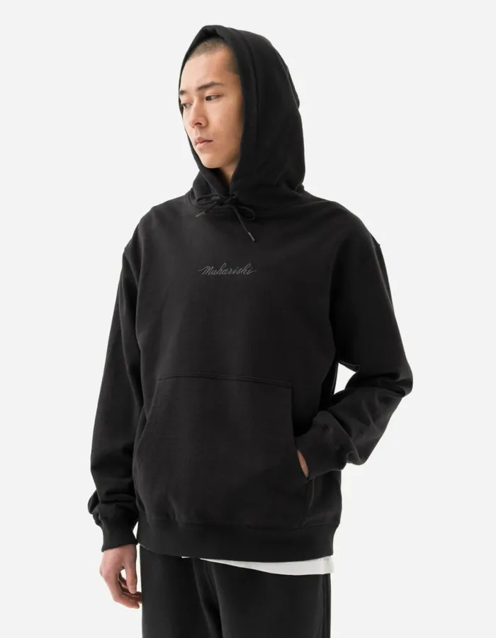Maharishi Hooded Sweats 4622 Maharishi Organic Hooded Sweat Black 8211 Men