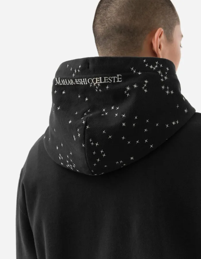 Maharishi Hooded Sweats 6015 Celeste Hooded Sweat Black 8211 Men