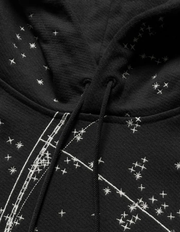 Maharishi Hooded Sweats 6015 Celeste Hooded Sweat Black 8211 Men