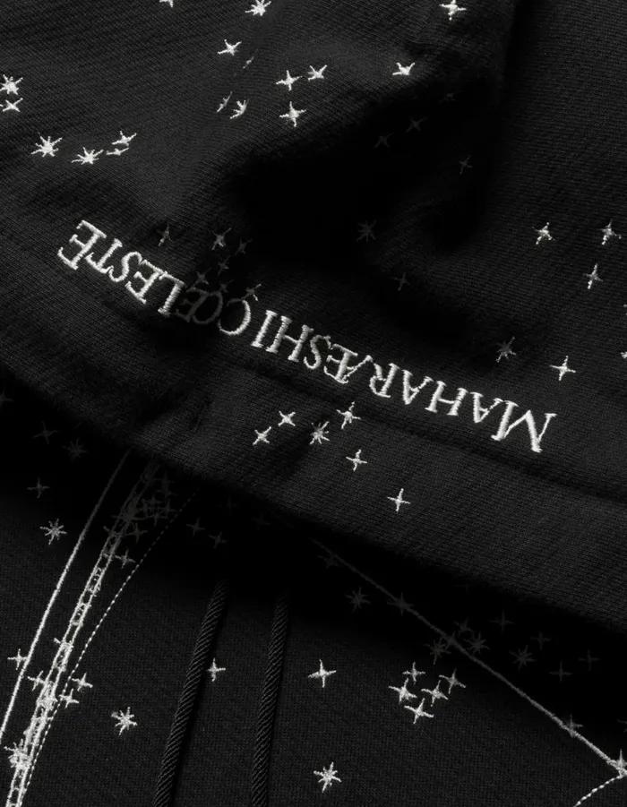 Maharishi Hooded Sweats 6015 Celeste Hooded Sweat Black 8211 Men
