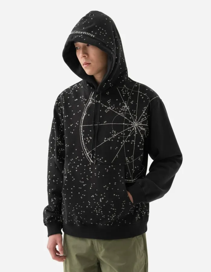 Maharishi Hooded Sweats 6015 Celeste Hooded Sweat Black 8211 Men