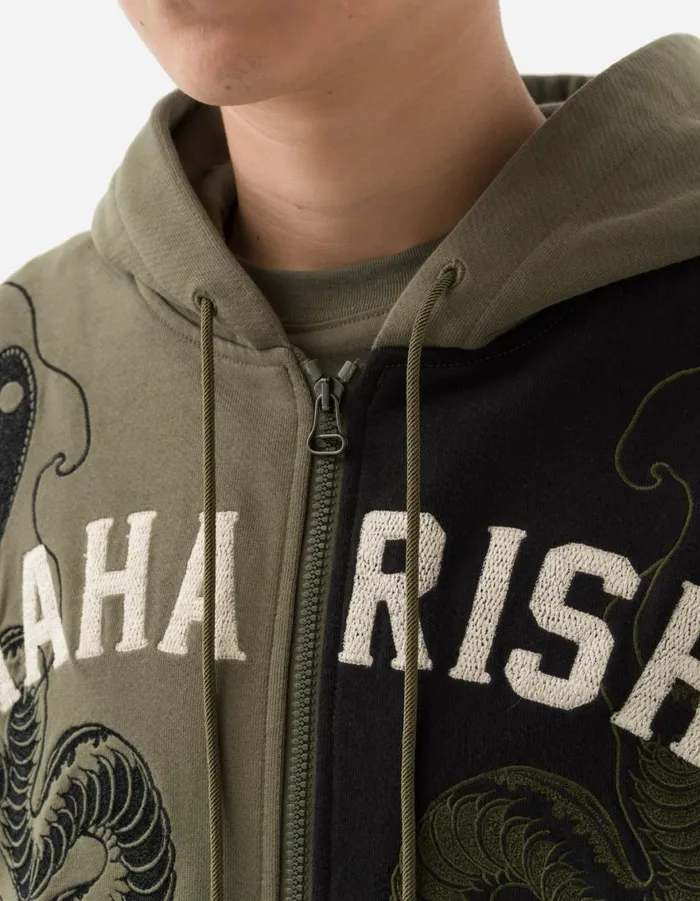 Maharishi Hooded Sweats 6032 Cobra Zipped Hooded Sweat BlackOlive OG107F 8211 Men