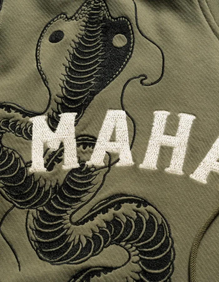 Maharishi Hooded Sweats 6032 Cobra Zipped Hooded Sweat BlackOlive OG107F 8211 Men