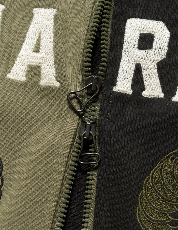 Maharishi Hooded Sweats 6032 Cobra Zipped Hooded Sweat BlackOlive OG107F 8211 Men