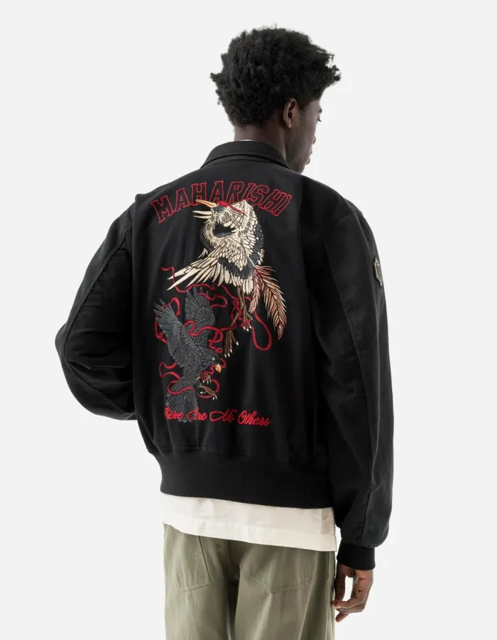 Maharishi Jackets 6101 Crow and Heron M42 Flight Jacket Black 8211 Men