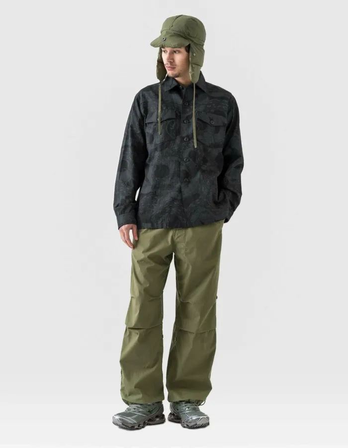 Maharishi Long Sleeve Shirts 6037 Snakeskin Utility Overshirt Subdued Night 8211 Men