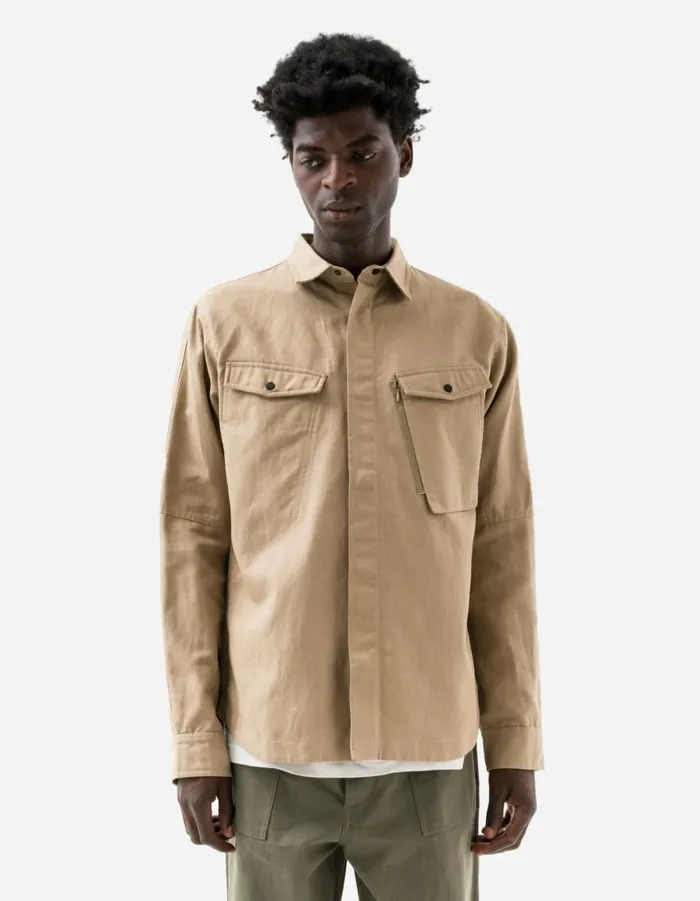 Maharishi Long Sleeve Shirts 7028 MILTYPE Custom Shirt Sand 8211 Men