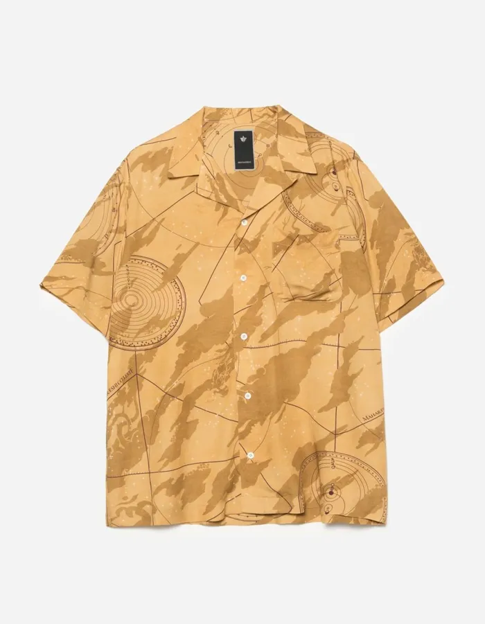 Maharishi Short Sleeve Shirts 1455 Celeste Camp Collar Shirt Parchment 8211 Men Maharishi Short Sleeve Shirts 1455 Celeste Camp Collar Shirt Parchment 8211 Men
