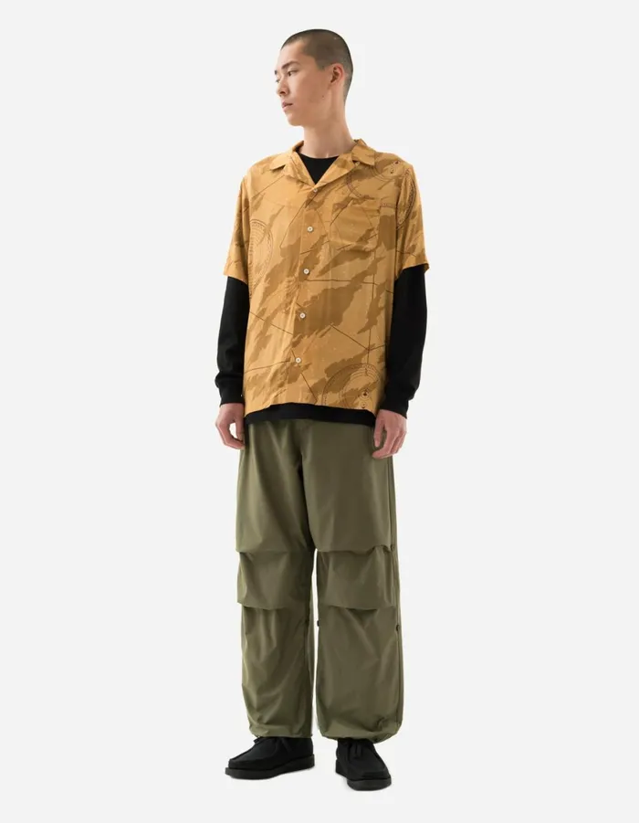 Maharishi Short Sleeve Shirts 1455 Celeste Camp Collar Shirt Parchment 8211 Men