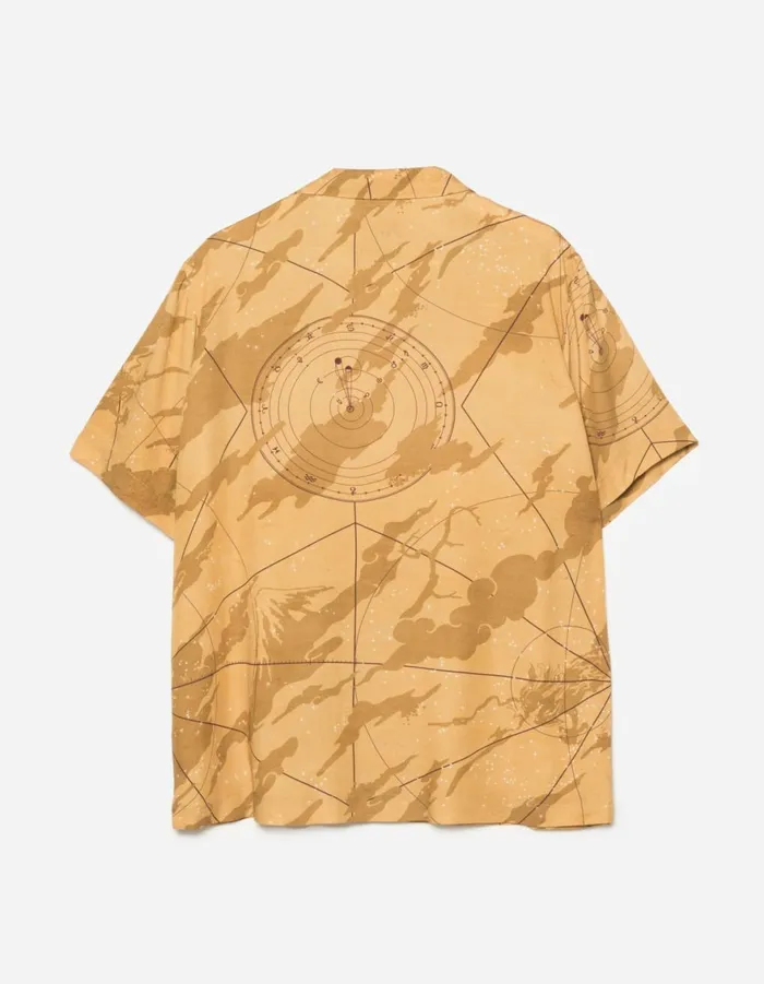Maharishi Short Sleeve Shirts 1455 Celeste Camp Collar Shirt Parchment 8211 Men