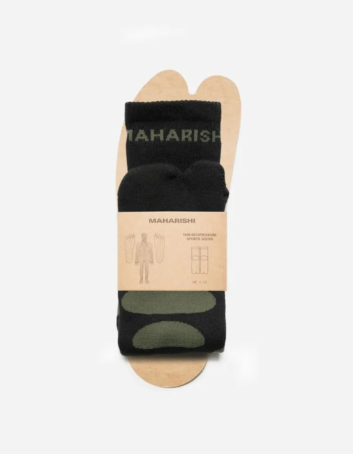 Maharishi Socks 1460 Maharishi Acu Tabi Sport Socks Black 8211 Men