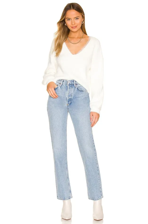 Malia V Neck Sweater Ivory Women Lovers and Friends Sweaters and Knits