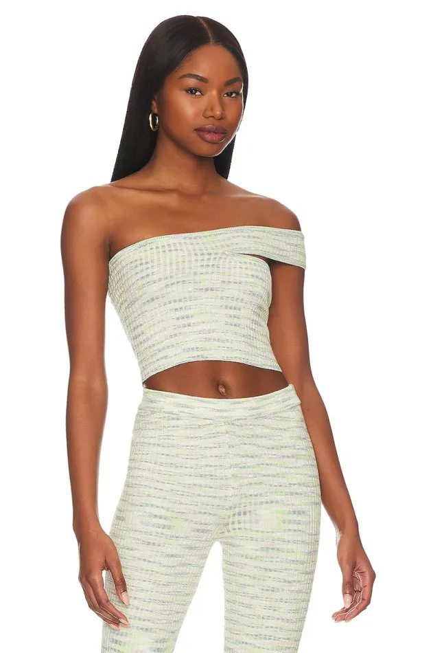 Mara Knit Top Lime Spacedye Women Lovers and Friends Tops