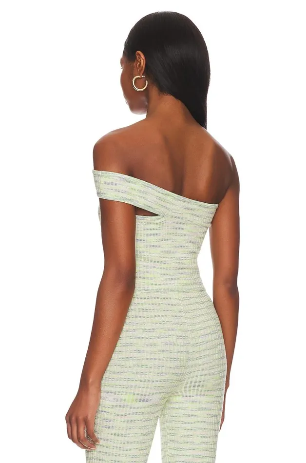 Mara Knit Top Lime Spacedye Women Lovers and Friends Tops