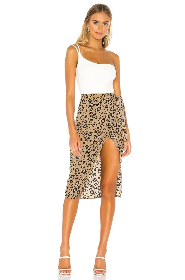 Marla Skirt Tan Leopard Women Lovers and Friends Skirts