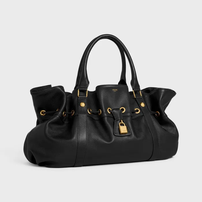 Medium Celine Abbey Bag In Supple Calfskin Black Women CELINE MORE LINES Medium Celine Abbey Bag In Supple Calfskin Black Women CELINE MORE LINES