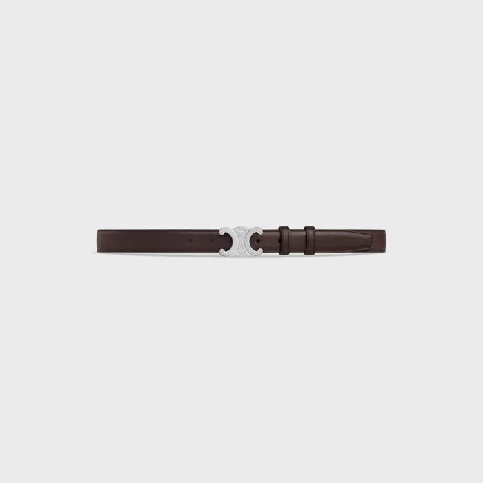 Medium Triomphe Belt In Natural Calfskin Brown Men CELINE BELTS