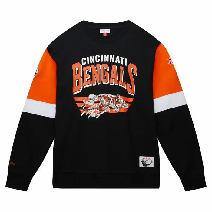 Men039s Hoodies and Sweatshirts Mitchell and Ness All Over Crew 30 Cincinnati Bengals Men039s Hoodies and Sweatshirts Mitchell and Ness All Over Crew 30 Cincinnati Bengals