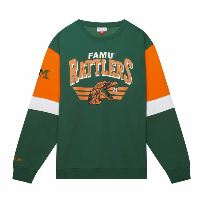 Men039s Hoodies and Sweatshirts Mitchell and Ness All Over Crew 30 Florida AandM University