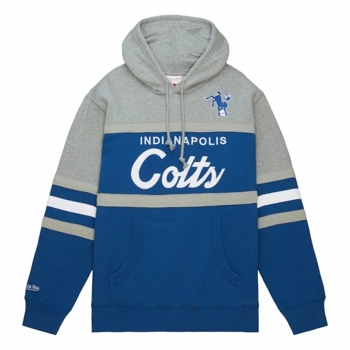 Men039s Hoodies and Sweatshirts Mitchell and Ness Head Coach Hoodie Indianapolis Colts Men039s Hoodies and Sweatshirts Mitchell and Ness Head Coach Hoodie Indianapolis Colts
