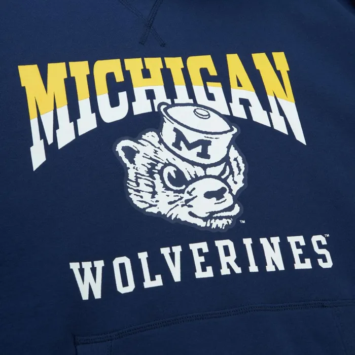 Men039s Hoodies and Sweatshirts Mitchell and Ness PreGame SS Fleece Hoodie University Of Michigan Men039s Hoodies and Sweatshirts Mitchell and Ness PreGame SS Fleece Hoodie University Of Michigan