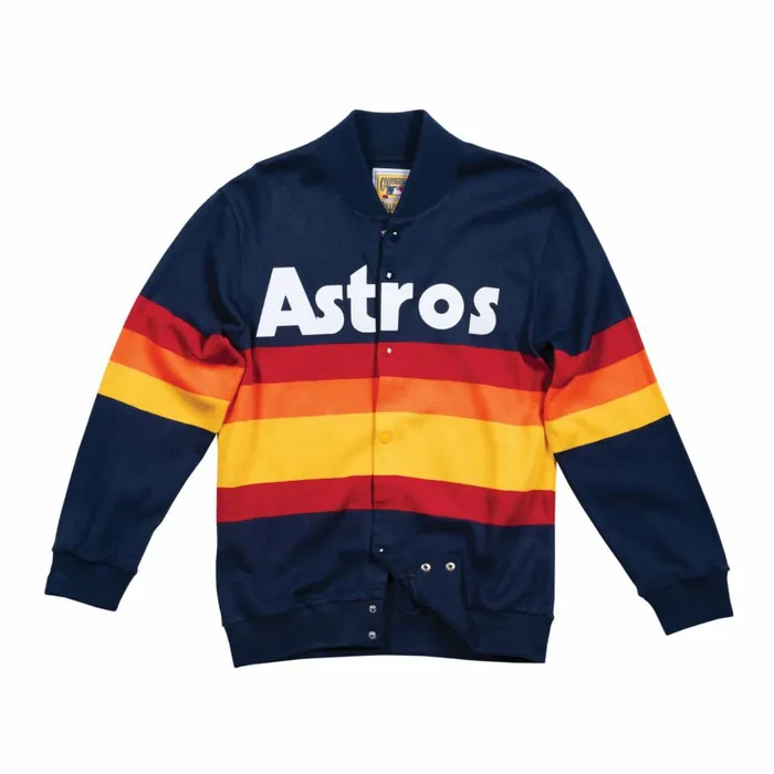 Men039s Jackets and Outerwear Mitchell and Ness Authentic Sweater Houston Astros 1986 Men039s Jackets and Outerwear Mitchell and Ness Authentic Sweater Houston Astros 1986