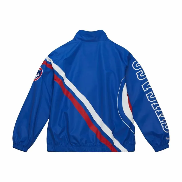 Men039s Jackets and Outerwear Mitchell and Ness Exploded Logo Warm Up Jacket Chicago Cubs Men039s Jackets and Outerwear Mitchell and Ness Exploded Logo Warm Up Jacket Chicago Cubs