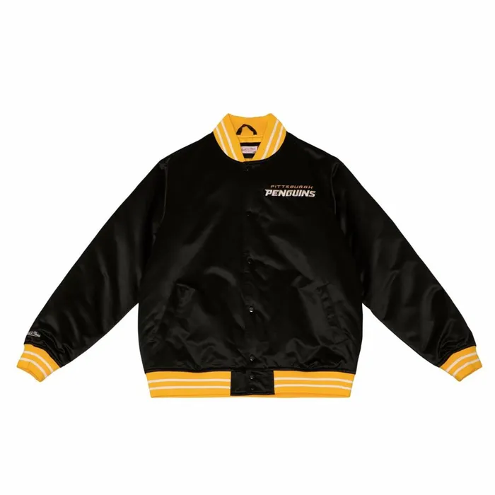 Men039s Jackets and Outerwear Mitchell and Ness Heavyweight Satin Jacket Pittsburgh Penguins Men039s Jackets and Outerwear Mitchell and Ness Heavyweight Satin Jacket Pittsburgh Penguins