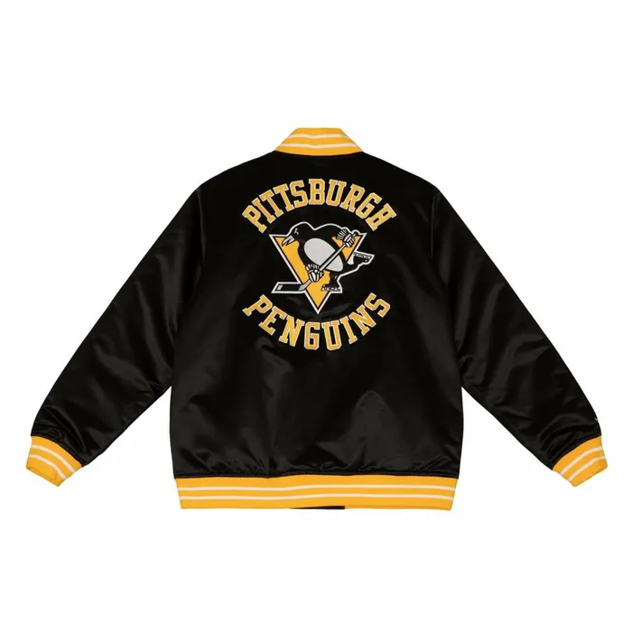 Men039s Jackets and Outerwear Mitchell and Ness Heavyweight Satin Jacket Pittsburgh Penguins Men039s Jackets and Outerwear Mitchell and Ness Heavyweight Satin Jacket Pittsburgh Penguins