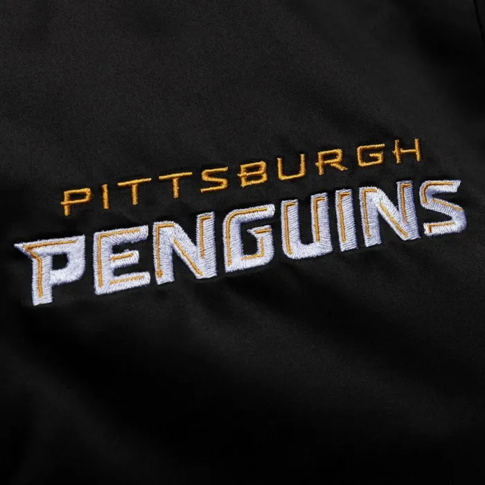 Men039s Jackets and Outerwear Mitchell and Ness Heavyweight Satin Jacket Pittsburgh Penguins Men039s Jackets and Outerwear Mitchell and Ness Heavyweight Satin Jacket Pittsburgh Penguins