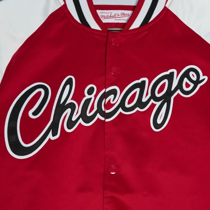 Men039s Jackets and Outerwear Mitchell and Ness Primetime Lightweight Satin Jacket Chicago Bulls Men039s Jackets and Outerwear Mitchell and Ness Primetime Lightweight Satin Jacket Chicago Bulls