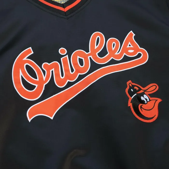 Men039s Jackets and Outerwear Mitchell and Ness Sideline Pullover Satin Jacket Baltimore Orioles Men039s Jackets and Outerwear Mitchell and Ness Sideline Pullover Satin Jacket Baltimore Orioles