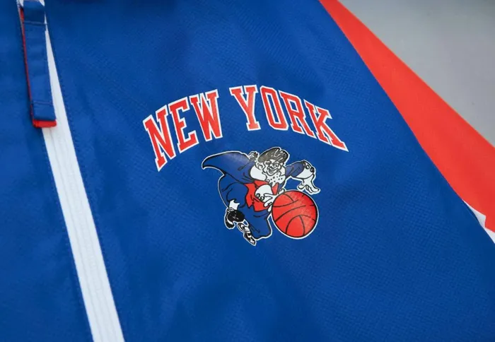 Men039s Jackets and Outerwear Mitchell and Ness Throw It Back Full Zip Windbreaker New York Knicks Men039s Jackets and Outerwear Mitchell and Ness Throw It Back Full Zip Windbreaker New York Knicks