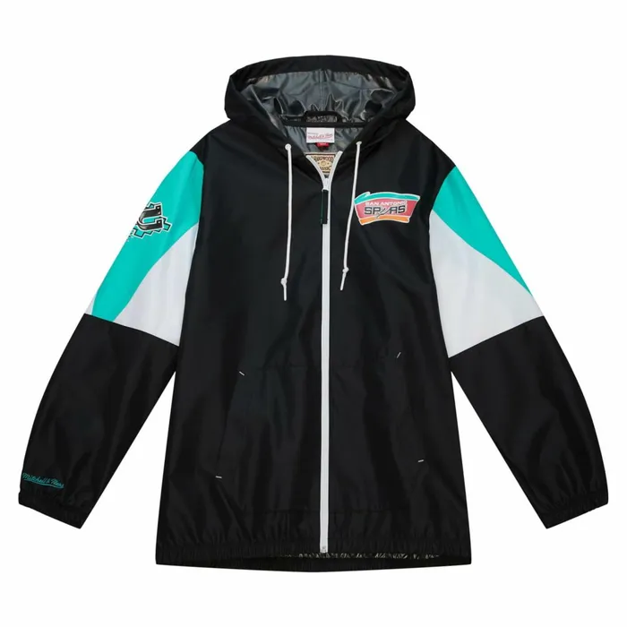 Men039s Jackets and Outerwear Mitchell and Ness Throw It Back Full Zip Windbreaker San Antonio Spurs Men039s Jackets and Outerwear Mitchell and Ness Throw It Back Full Zip Windbreaker San Antonio Spurs