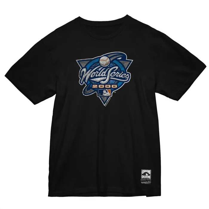 Men039s MLB Mitchell and Ness Logo Tee World Series 2000