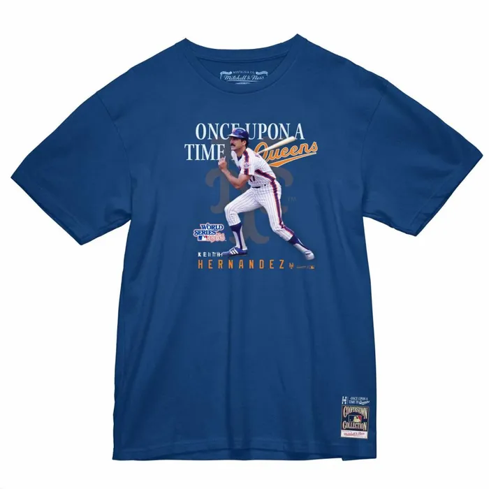 Men039s MLB Mitchell and Ness Mex Tee New York Mets Keith Hernandez