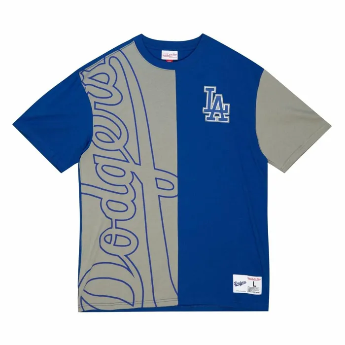 Men039s MLB Mitchell and Ness Play By Play 20 SS Tee Los Angeles Dodgers