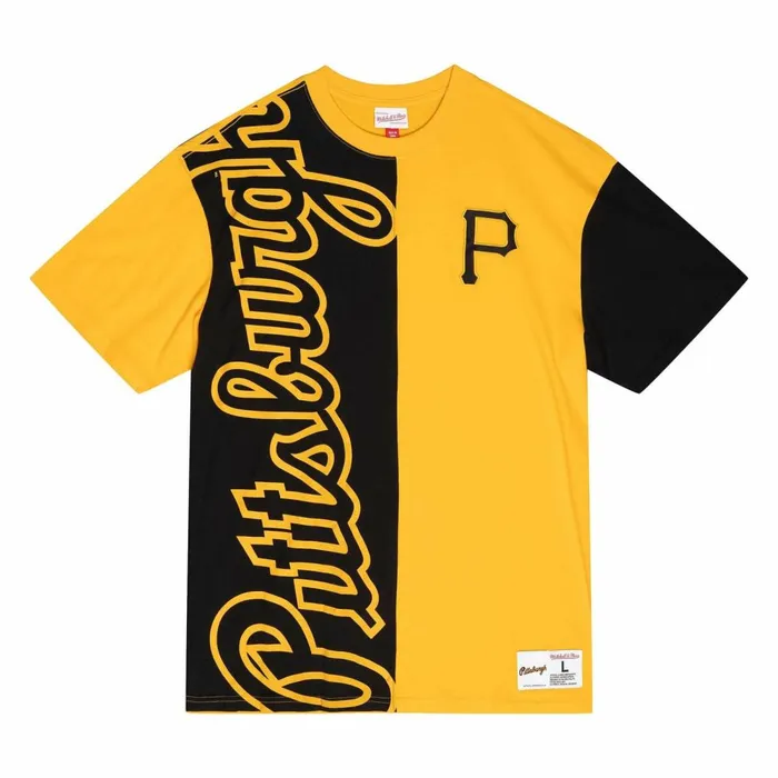 Men039s MLB Mitchell and Ness Play By Play 20 SS Tee Pittsburgh Pirates