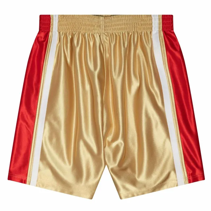 Men039s NBA Swingman Mitchell and Ness 75th Anniversary Gold Swingman Philadelphia 76ers 199697 Shorts Men039s NBA Swingman Mitchell and Ness 75th Anniversary Gold Swingman Philadelphia 76ers 199697 Shorts