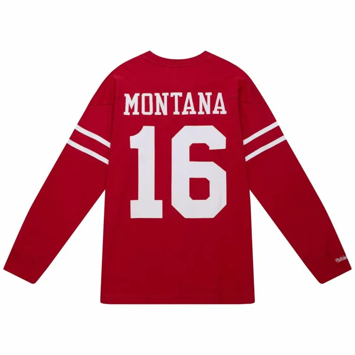 Men039s NFL Mitchell and Ness NandN Longsleeve Tee San Francisco 49ers 1989 Joe Montana Men039s NFL Mitchell and Ness NandN Longsleeve Tee San Francisco 49ers 1989 Joe Montana