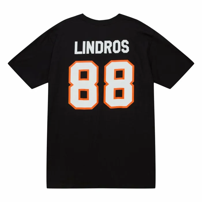Men039s NHL Mitchell and Ness Name and Number Tee Philadelphia Flyers Eric Lindros Men039s NHL Mitchell and Ness Name and Number Tee Philadelphia Flyers Eric Lindros