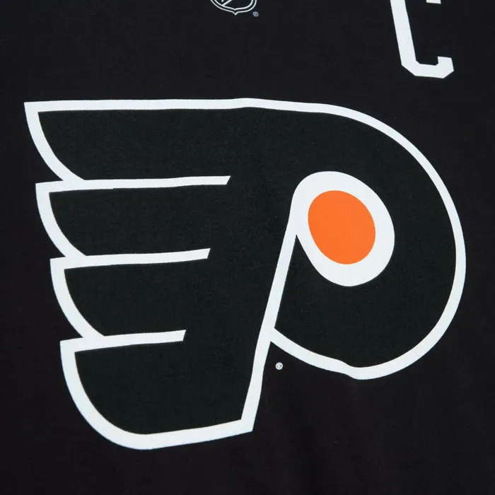 Men039s NHL Mitchell and Ness Name and Number Tee Philadelphia Flyers Eric Lindros Men039s NHL Mitchell and Ness Name and Number Tee Philadelphia Flyers Eric Lindros