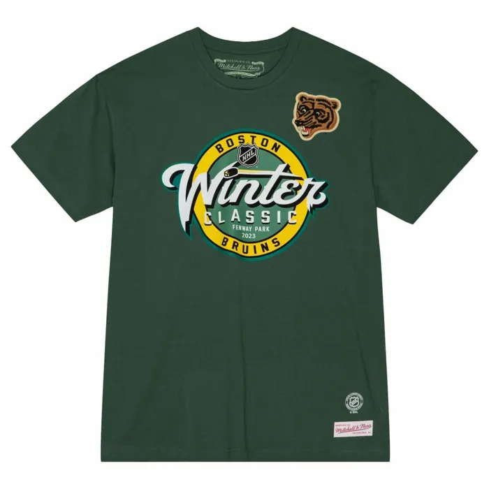 Men039s NHL Mitchell and Ness Winter Classic Lockup Tee Boston Bruins