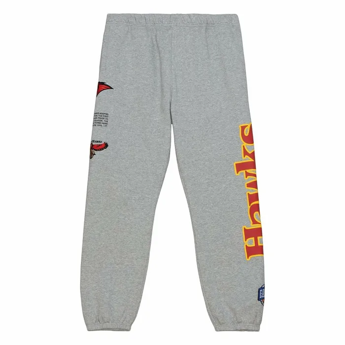 Men039s Pants Mitchell and Ness Team Origins Fleece Pant Atlanta Hawks