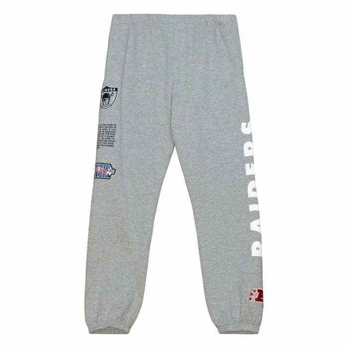 Men039s Pants Mitchell and Ness Team Origins Fleece Pant Oakland Raiders