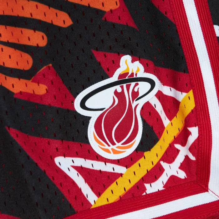 Men039s Shorts Mitchell and Ness Game Day Pattern Short Miami Heat Men039s Shorts Mitchell and Ness Game Day Pattern Short Miami Heat
