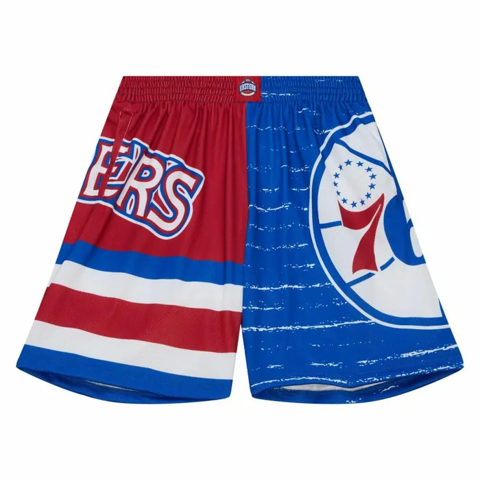 Men039s Shorts Mitchell and Ness Jumbotron 30 Shorts Philadelphia 76ers