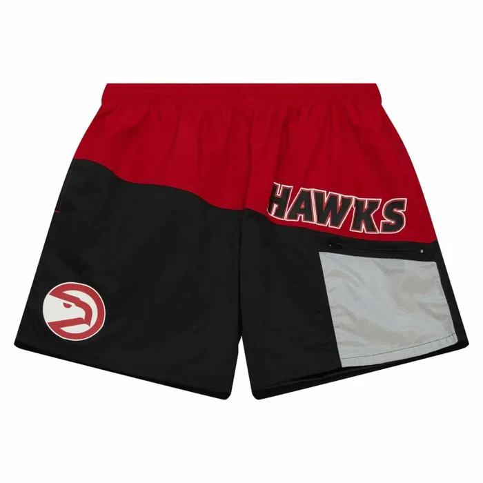 Men039s Shorts Mitchell and Ness Nylon Utility Shorts Atlanta Hawks